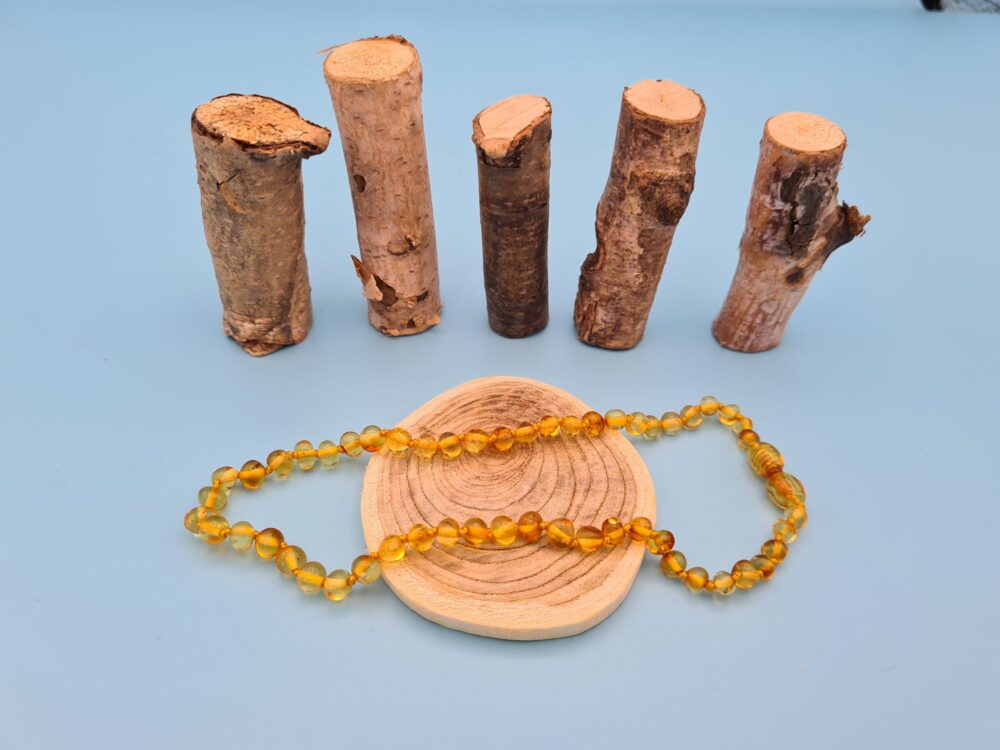 Collier Bébé Ambre Miel Baltique