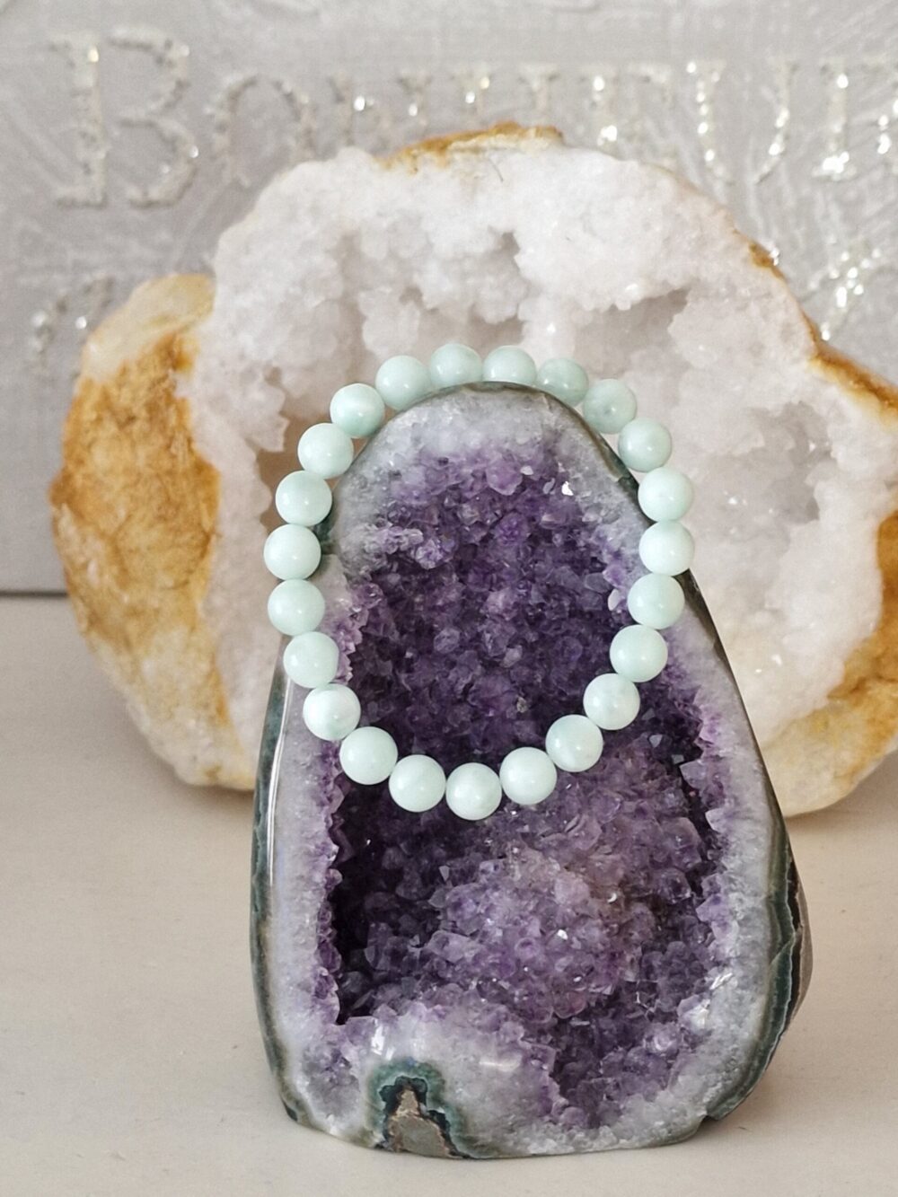 Bracelet Angélite verte