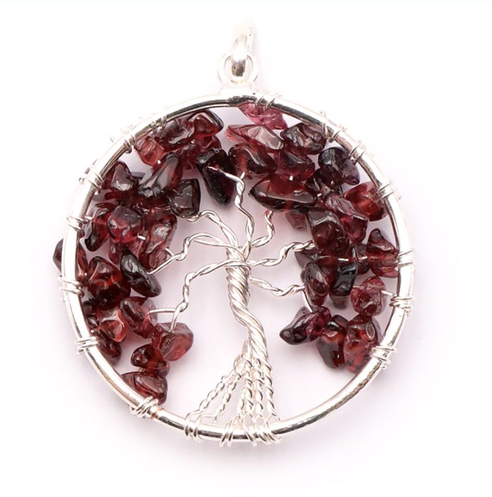 Pendentif Arbre de Vie Grenat